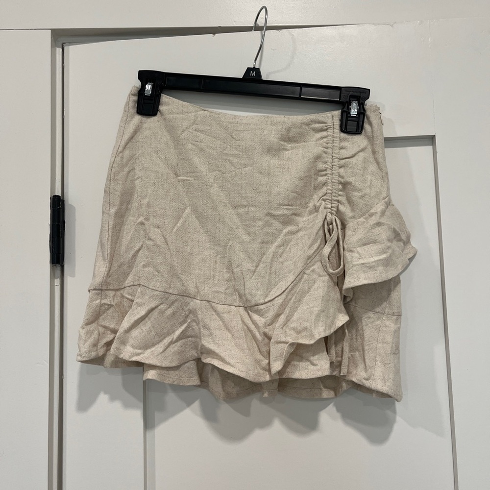 Linen mini skirt
